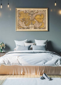 1531 Full-Sheet Woodcut Map Of The World by Oronce Fine