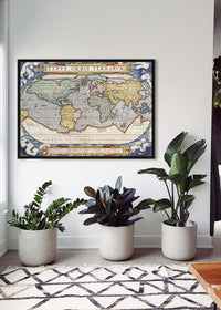 Antique Map Of The World Map Of The World by Abraham Ortelius