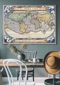 Antique Map Of The World Map Of The World by Abraham Ortelius