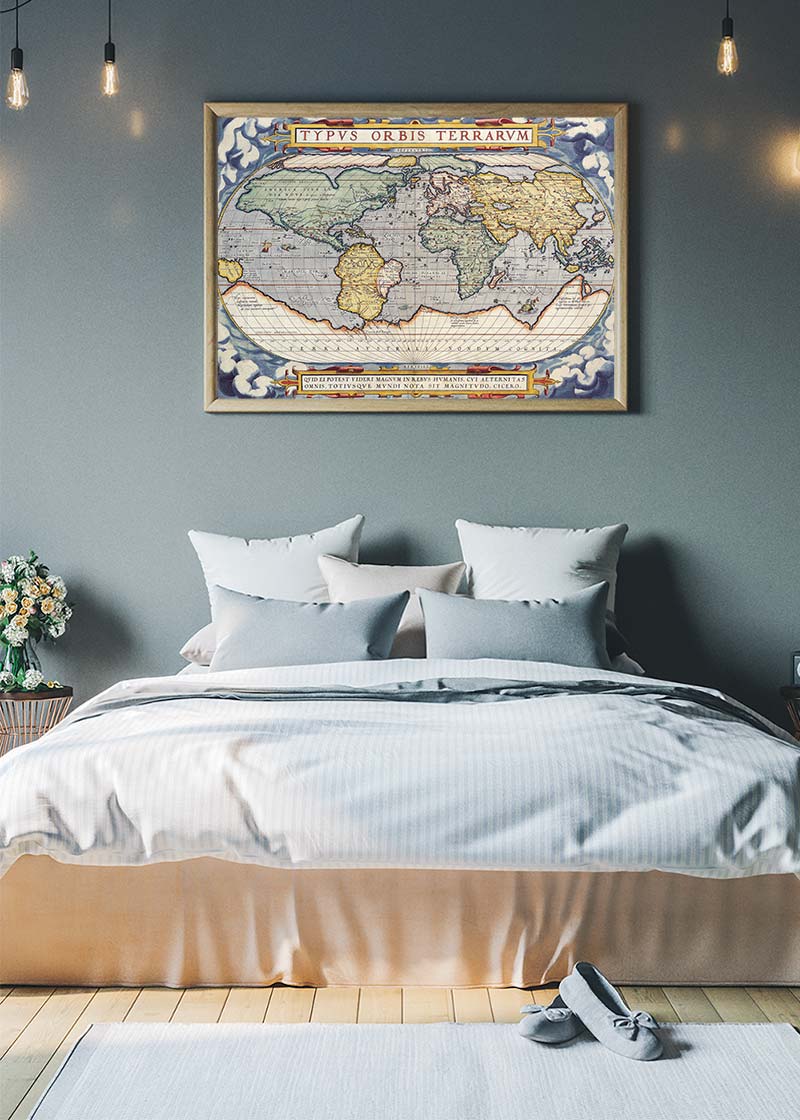 Antique Map Of The World Map Of The World by Abraham Ortelius