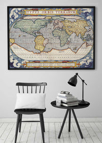 Antique Map Of The World Map Of The World by Abraham Ortelius