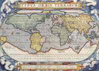 Antique Map Of The World Map Of The World by Abraham Ortelius