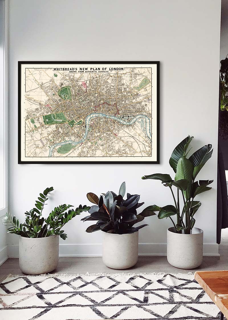 Whitbreads New Plan Of London 1853