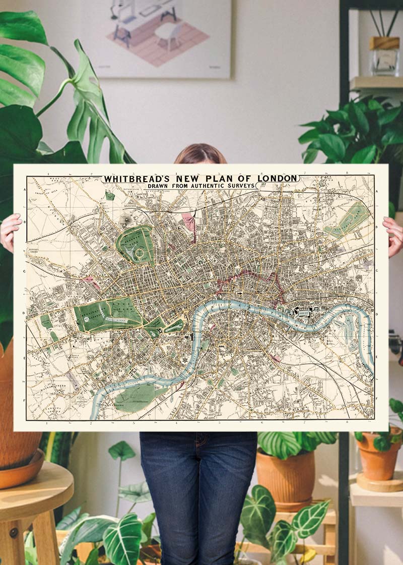 Whitbreads New Plan Of London 1853