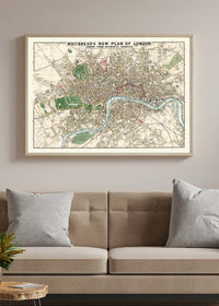 Whitbreads New Plan Of London 1853