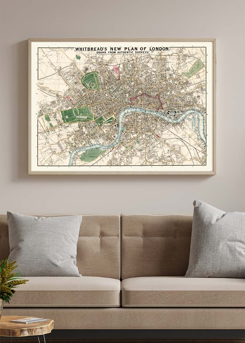 Whitbreads New Plan Of London 1853