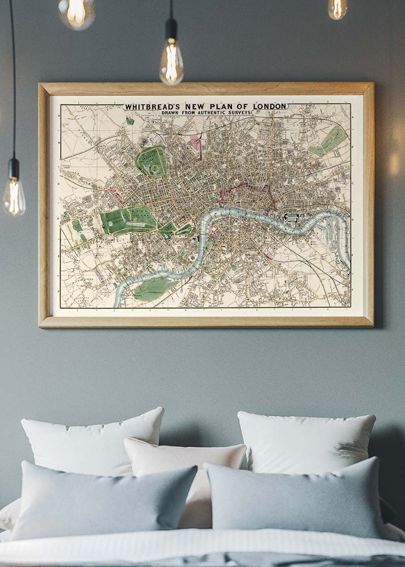 Whitbreads New Plan Of London 1853