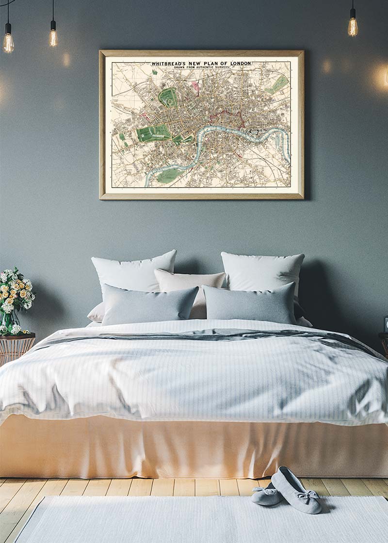 Whitbreads New Plan Of London 1853