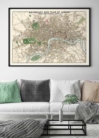 Whitbreads New Plan Of London 1853