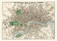 Whitbreads New Plan Of London 1853