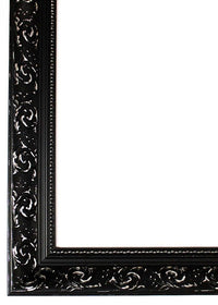 Distressed Style Black Ornate Frame