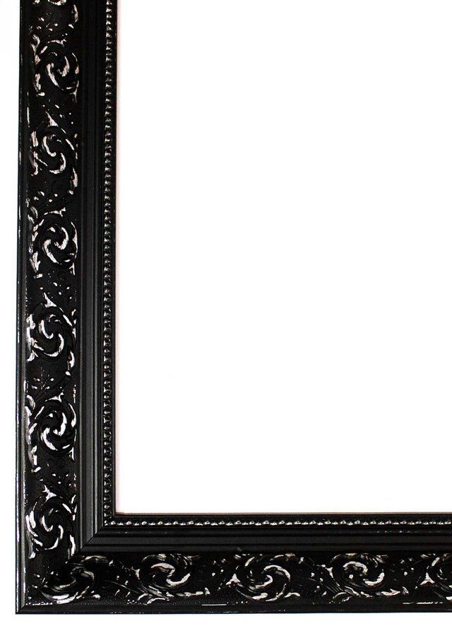 Distressed Style Black Ornate Frame