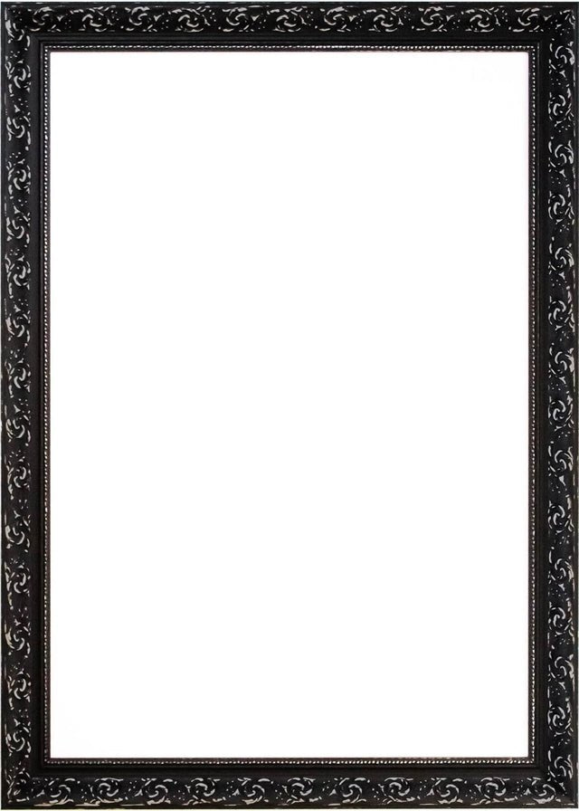 Distressed Style Black Ornate Frame