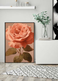 Large Close-Up Peach Rose Painting