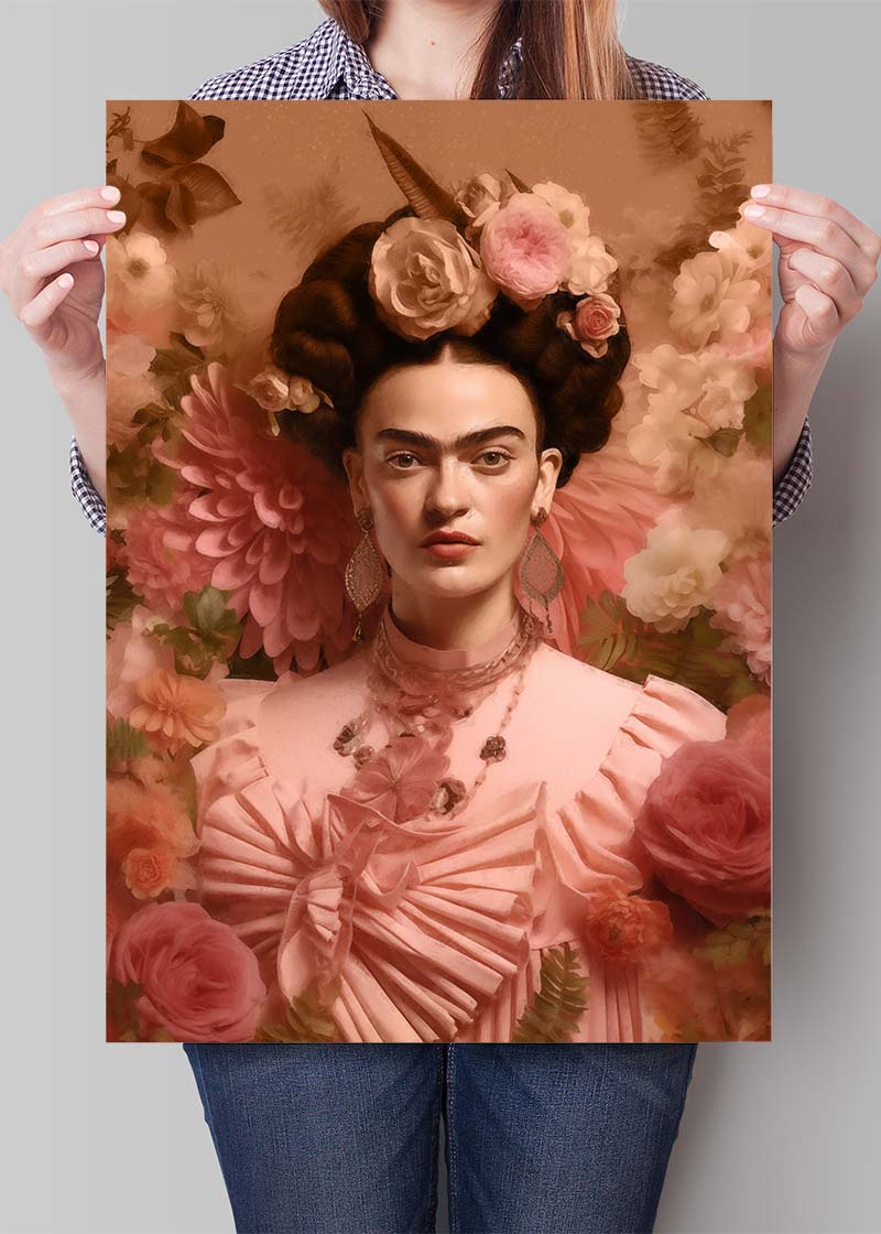 Frida Kahlo Peach Fuzz Portrait