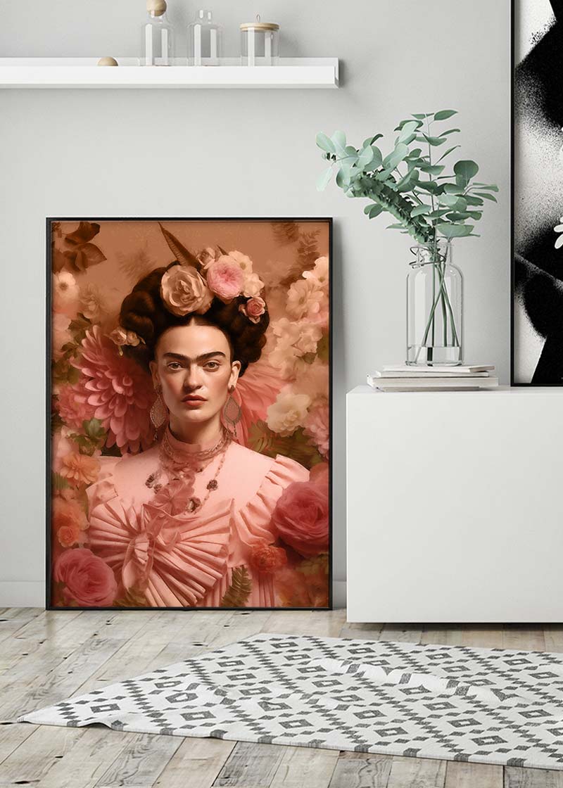 Frida Kahlo Peach Fuzz Portrait