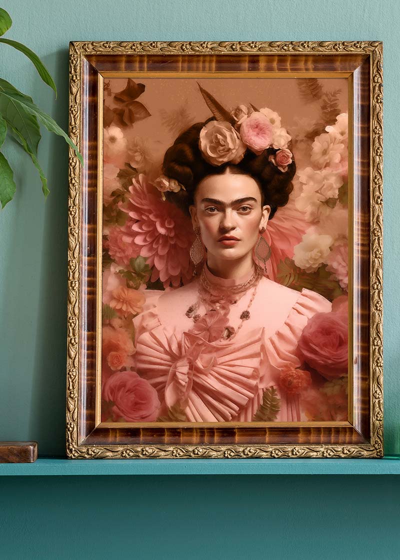 Frida Kahlo Peach Fuzz Portrait