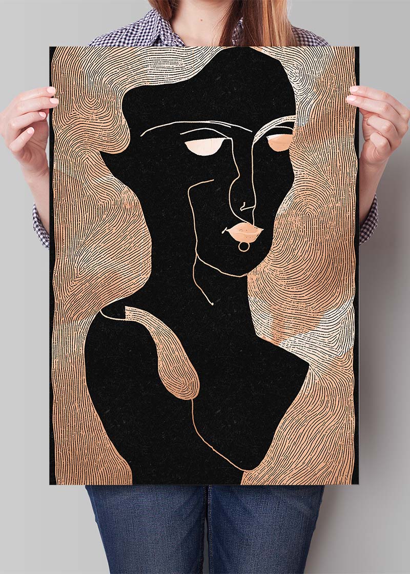 Abstract Peach Illustration Print 2