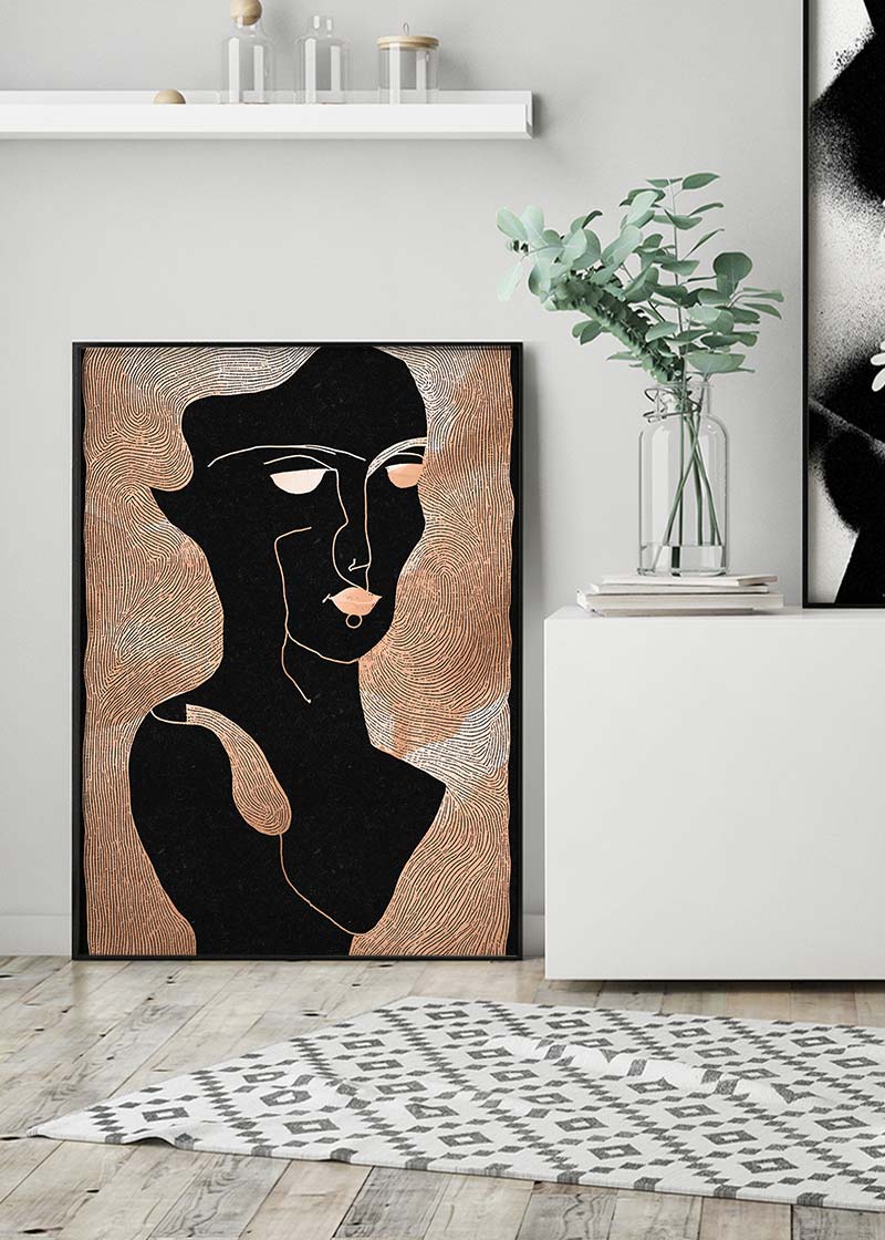 Abstract Peach Illustration Print 2