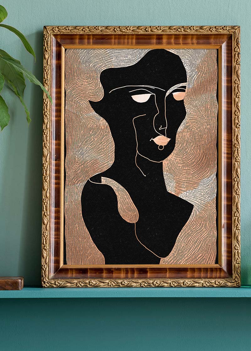 Abstract Peach Illustration Print 2