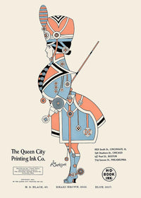 Queen City Printing Inks Vintage Poster - Guard In Pastels Print