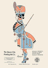 Queen City Printing Inks Vintage Poster - Guard In Pastels Print
