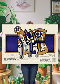 Queen City Printing Inks Vintage Poster - 3 Kings Bronze Print
