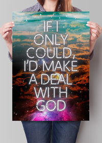 Make A Deal With God Neon Print