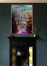 Make A Deal With God Neon Print