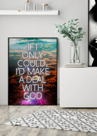Make A Deal With God Neon Print