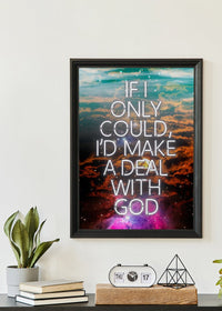 Make A Deal With God Neon Print