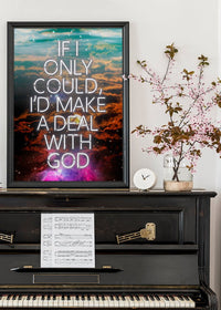 Make A Deal With God Neon Print