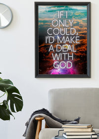 Make A Deal With God Neon Print