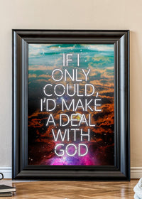 Make A Deal With God Neon Print