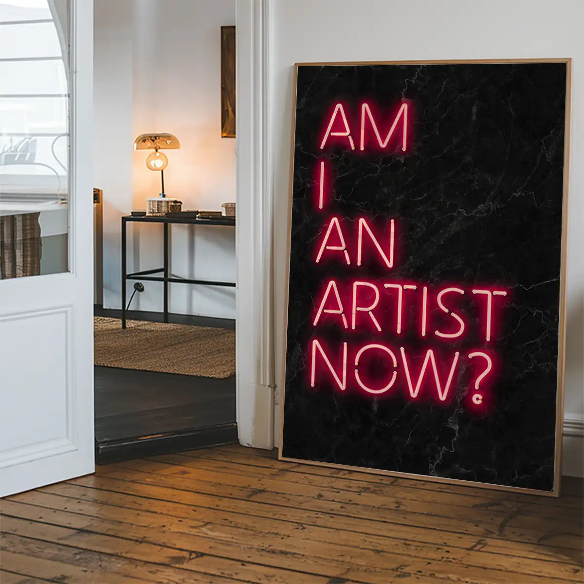 Am I An Artist Neon Print