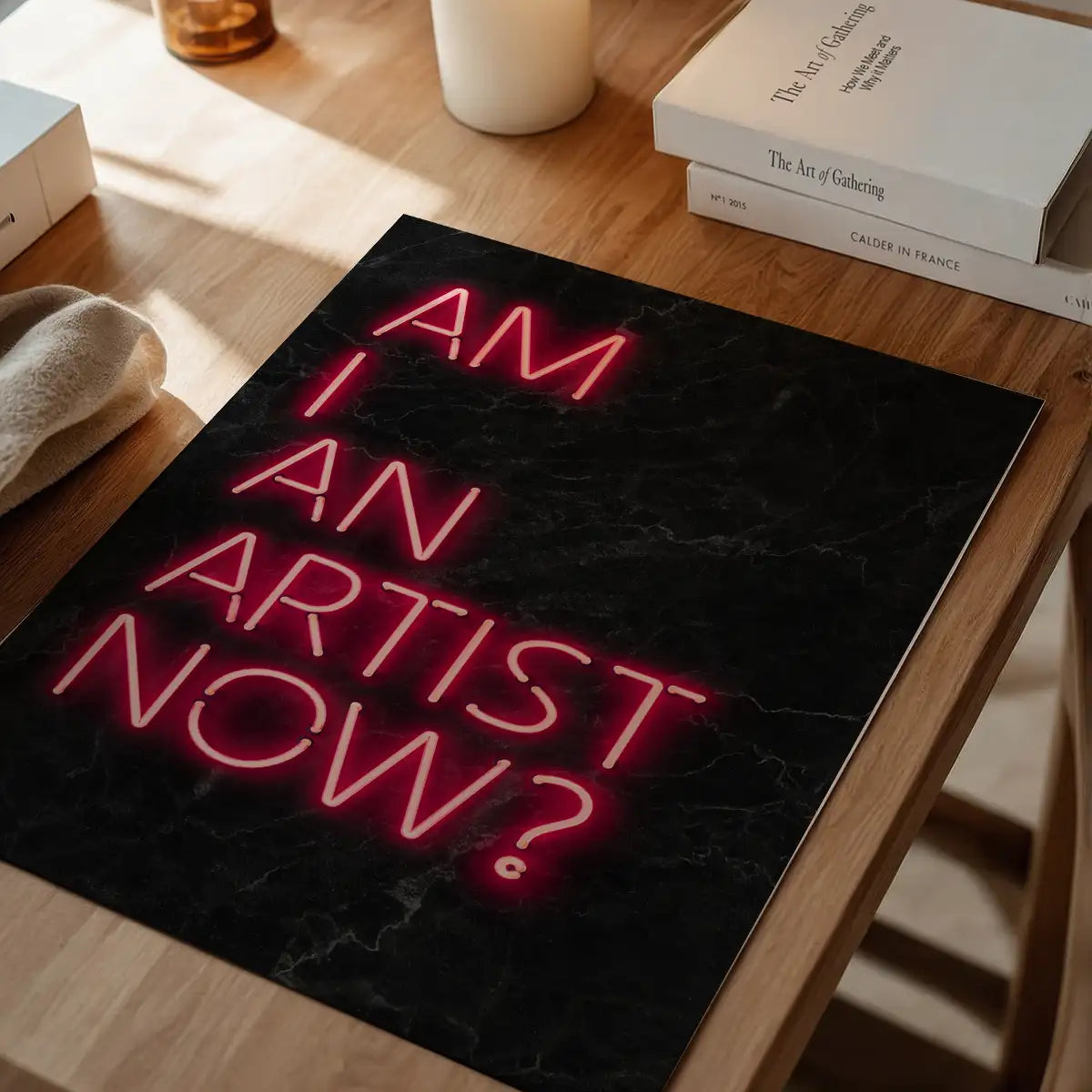 Am I An Artist Neon Print