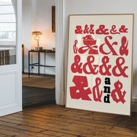 Ampersands Colour Typography Print