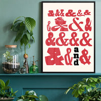 Ampersands Colour Typography Print