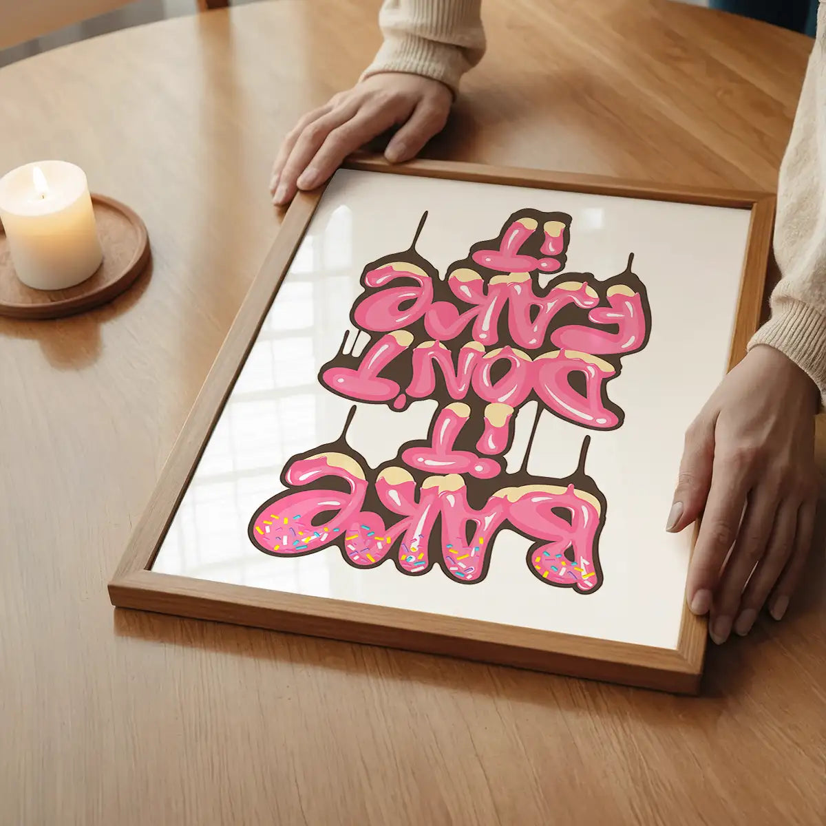Bake It Don't Fake It Quote Print