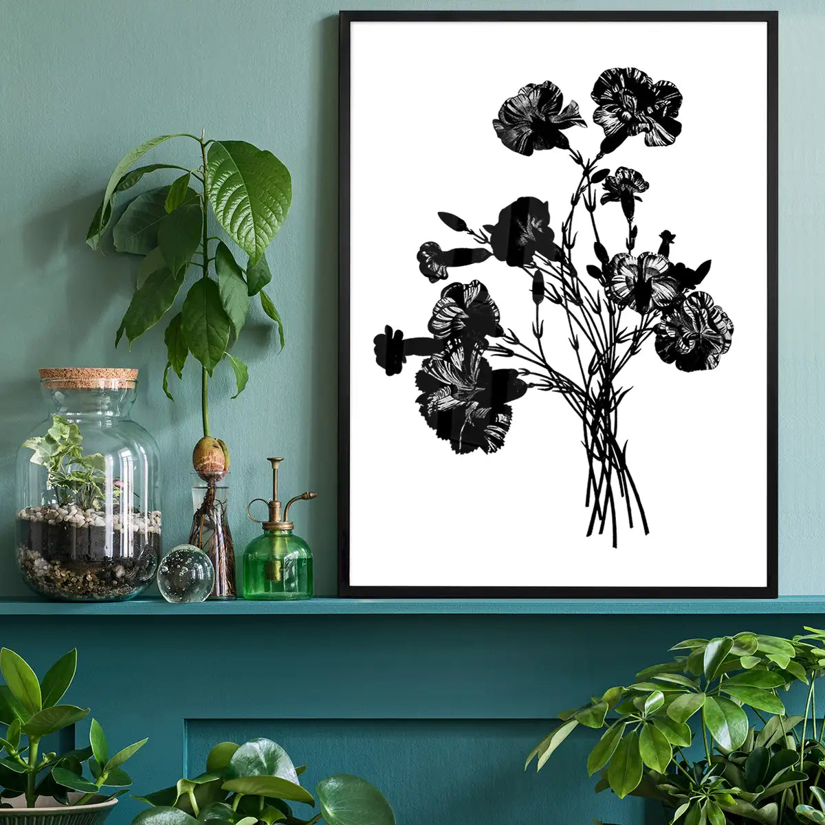 Black and White Vintage Bouquet 1