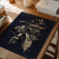 Botanical Leaves Navy Print