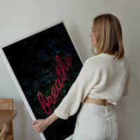 Breathe Neon Sign Print