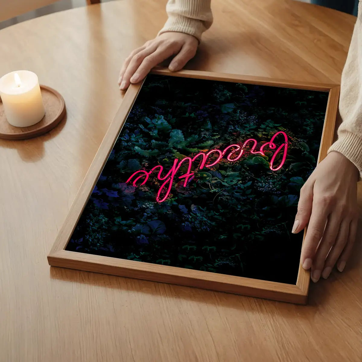 Breathe Neon Sign Print