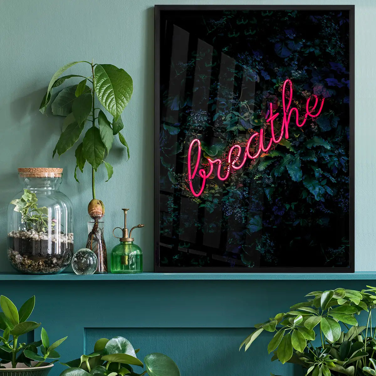 Breathe Neon Sign Print