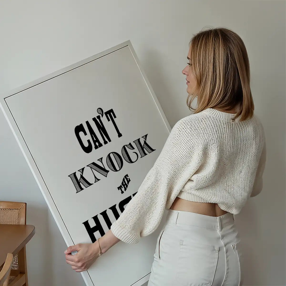 Can't Knock The Hustle Quote Print