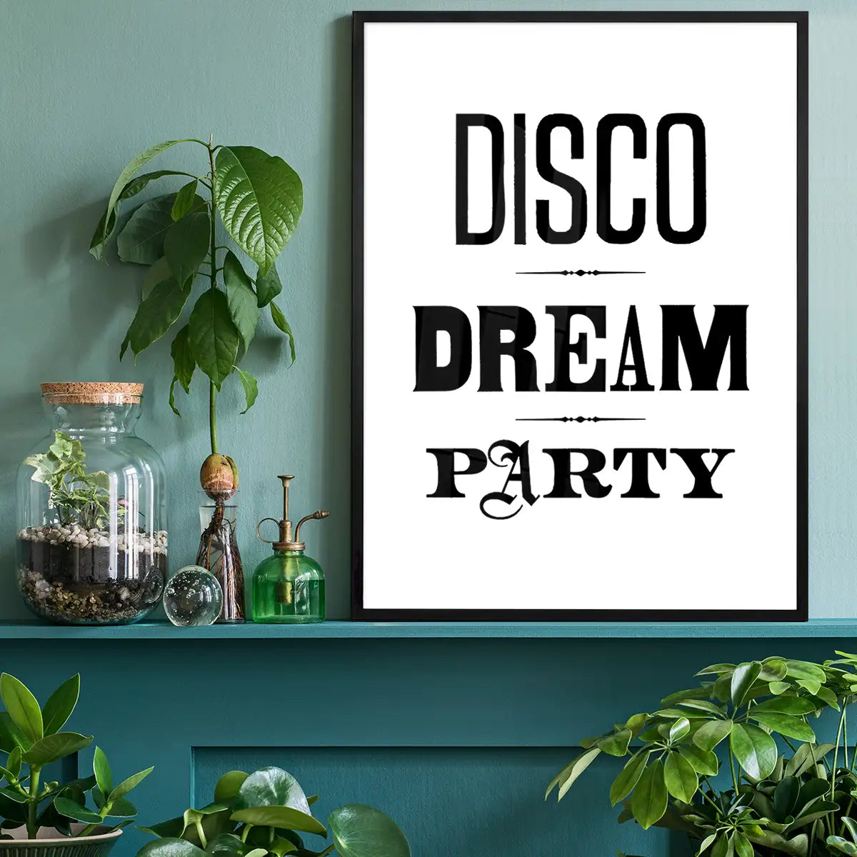Disco Dream Party Type Print