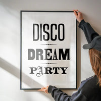 Disco Dream Party Type Print
