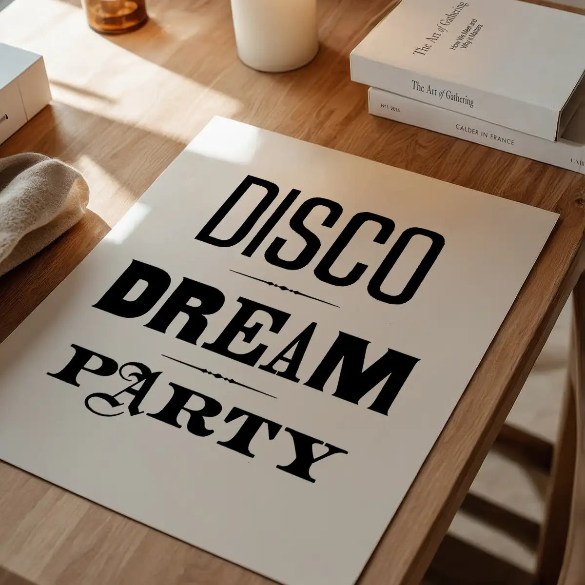 Disco Dream Party Type Print