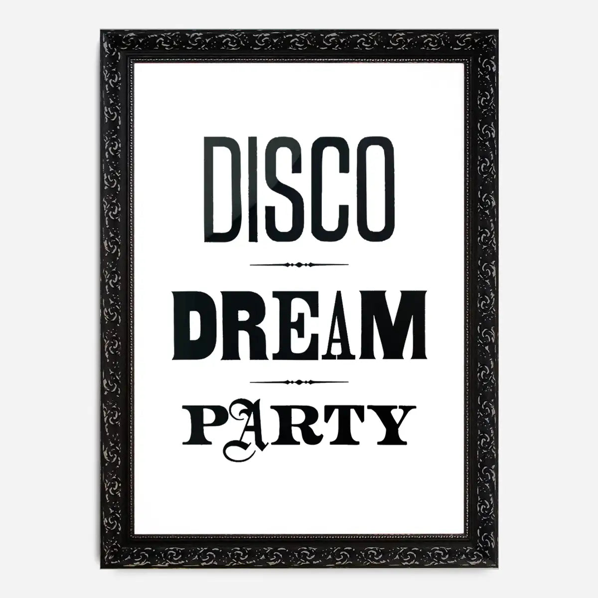 Disco Dream Party Type Print