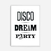 Disco Dream Party Type Print